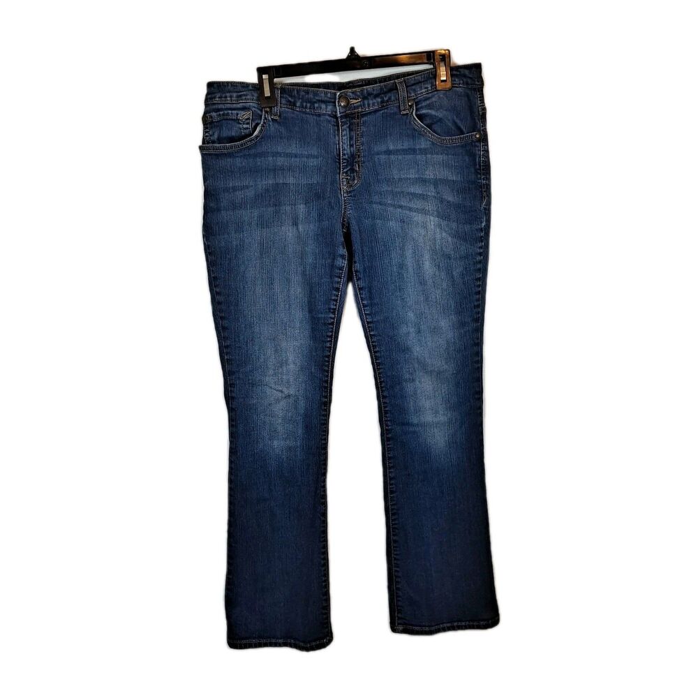 Jessica Simpson Rockin' Curvy Boot Jeans Women's Juniors Plus Sz 16W Blue